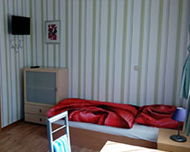 Ansicht WG-Zimmer Bett